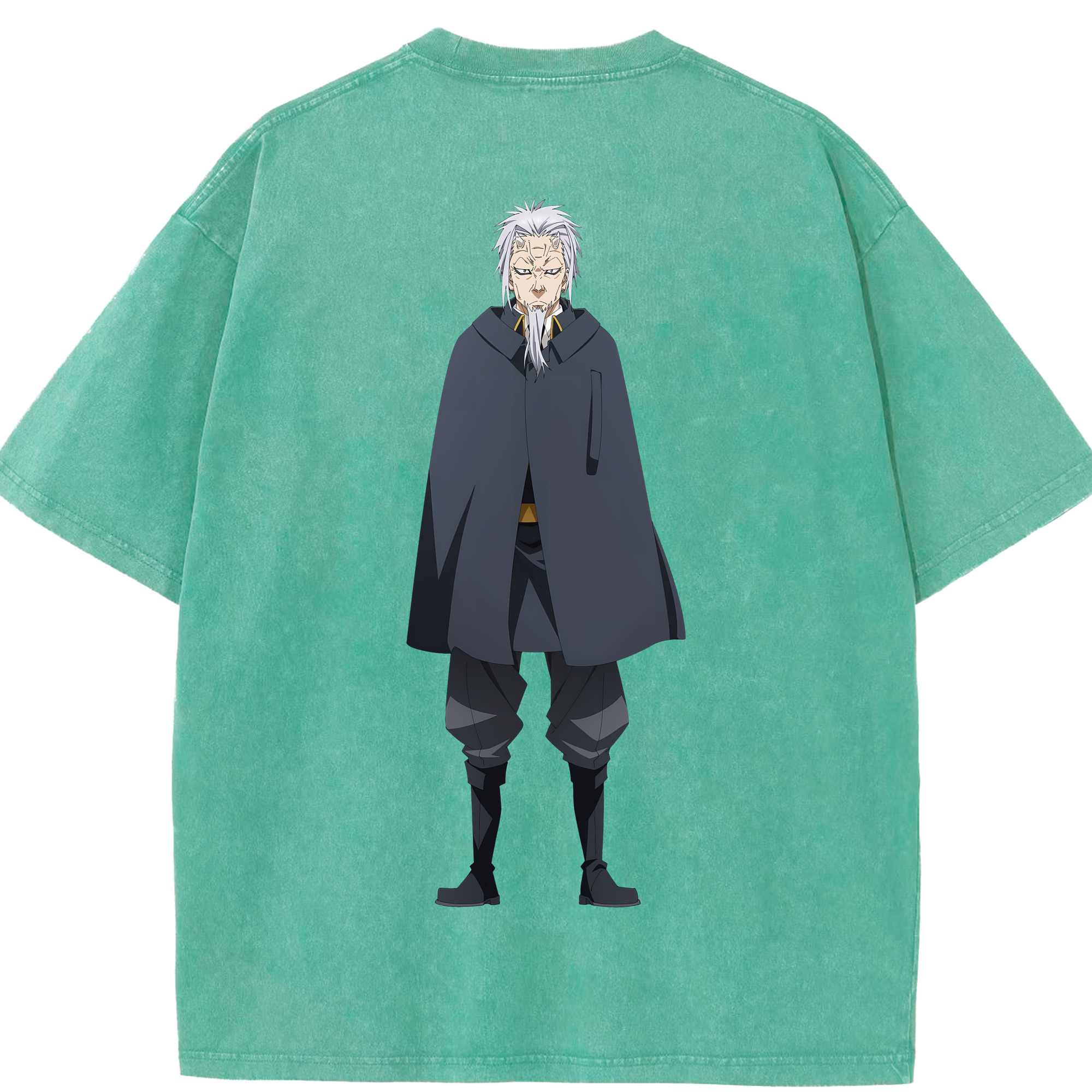 （画像用） 転スラ Regarding Reincarnated to Slime 綿100% ヴィンテージ風 半袖Tシャツ（背面プリント）